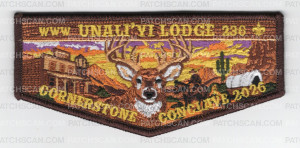 Patch Scan of Unali'yi 236 Cornerstone Conclave 2026 flap brown border