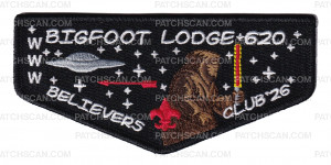 Patch Scan of Bigfoot 620 Believers Club '26 flap