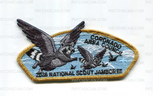 Patch Scan of Coronado Area Council 2026 NJ flying raccoons JSP gold met border