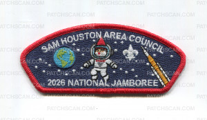 Patch Scan of Sam Houston Area Council Jamboree 2026 (Space/Red)