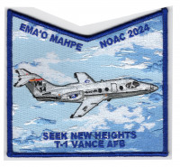 Ema'o Mahpe NOAC 2024 T-1 Vance AFB pocket patch blue bdr Cimarron Council #474