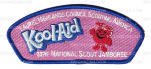 Patch Scan of Laurel Highlands Council 2026 Jamboree Set (Kool Aid) Blue