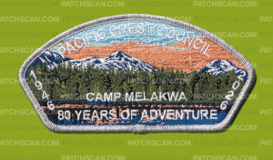 Patch Scan of Pacific Crest Council Camp Melakwa 80 Years CSP