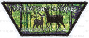 Patch Scan of PDC 2026 NATIONAL JAMBOREE WHITE TAIL DEER ROCKER