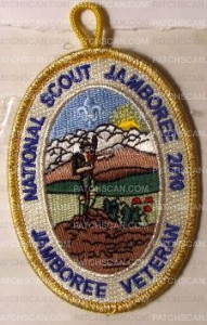 Patch Scan of X141582C NATIONAL SCOUT JAMBOREE 2010 (Silver mylar w/ loop) 