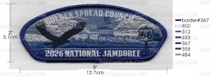 Patch Scan of GSC EAGLE 2026 NATIONAL JAMBOREE CSP MONOCHROMATIC