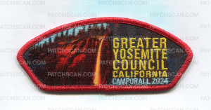 Patch Scan of Greater Yosemite Council Camporall 2024 CSP red border