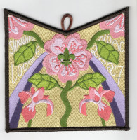 Shawnee Lodge 2027 NOAC pocket patch dark brown border Greater St. Louis Area Council #312