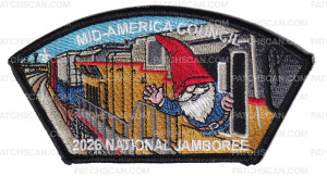 Patch Scan of Mid-America Council 2026 NJ JSP gnome on train