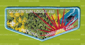 Patch Scan of Cornhusker Council Jamboree 2026 OA (Flap) Blue