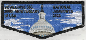Patch Scan of Yowlumne 303 250th Anniv, USA 2026 NJ flap black border