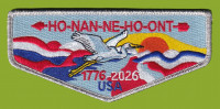 HO-NAN-NE-HO-ONT Lodge Flap 2026 (Silver Metallic) Allegheny Highlands Council #382