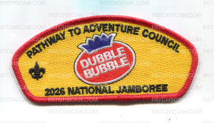 Patch Scan of Pathway to Adventure Council 2026 NJ Dubble Bubble JSP red border