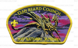 Patch Scan of Dan Beard Council- 2017 National Jamboree- Purple & Blue 