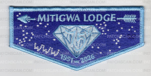 Patch Scan of Mitigwa Lodge 75th Arrows Flap (Light blue)