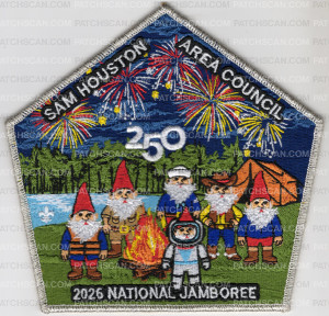 Patch Scan of Sam Houston Area Council Jamboree 2026 (Center) Silver Metallic