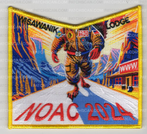 Patch Scan of Wisawanik 190 NOAC 2024 pocket patch yellow border