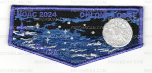 Patch Scan of Ohlone Lodge NOAC 2024 night scene glow thread flap