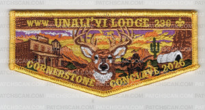 Patch Scan of Unali'yi 236 Cornerstone Conclave 2026 flap pale orange border