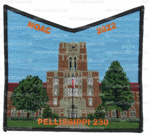 Patch Scan of Pellissippi 230 NOAC 2022 pocket patch dark gray border