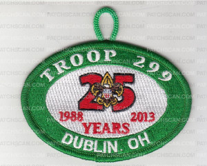 Patch Scan of X169407A TROOP 299 25 YEARS