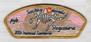 Patch Scan of Scouting Colorado 2026 Jamboree Nature Set (Stegosaurus)
