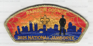 Patch Scan of Rainbow Council 2926 NJ Scout with skyline JSP gold met border