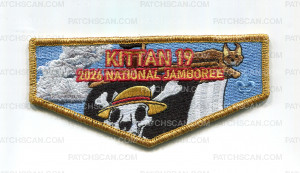 Patch Scan of Kittan 19 2026 National Jamboree flap gold met border