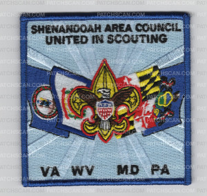 Patch Scan of Shenandoah Area Council United in Scouting (Center)