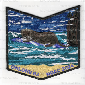 Patch Scan of Ohlone Lodge NOAC 2024 night scene pocket patch