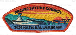 Patch Scan of Pacific Skyline Council 2026 NJ aircraft Carrier JSP orange border