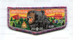 Patch Scan of Chickasaw Council Order of the Arrow 2026 (Flap/Red White and Blue)
