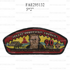 Patch Scan of Texas SW Council - Camp Fawcett 90 Years CSP