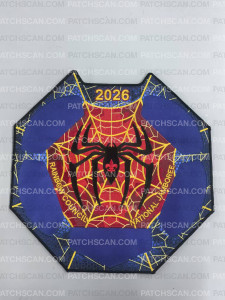 Patch Scan of Rainbow Council 2026 NJ Center Spider patch black border