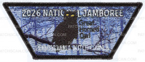 Patch Scan of PDC 2026 NATIONAL JAMBOREE GREAT HORNED OWL ROCKER