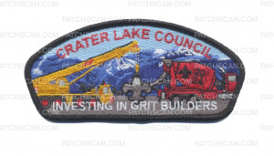 Patch Scan of Crater Lake Council 2024 Grit Builders CSP black border