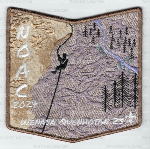 Patch Scan of Wenasa Quenhotan Lodge NOAC 2024 Mountain Pocket Piece