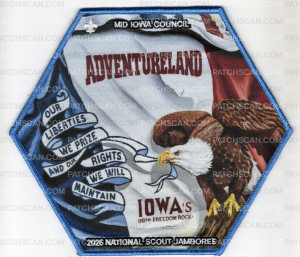 Patch Scan of Mid-Iowa Council 2026 National Jamboree Art Set (Center)