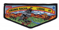 Amangi Nacha lodge 47 First Flap(Black/Krelman) Golden Empire Council #47