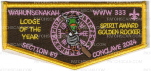 Patch Scan of Wahunsenakah 333 Lodge of the Year flap