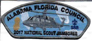 Patch Scan of Alabama Florida Council Home of Army Aviation National Jamboree 2017