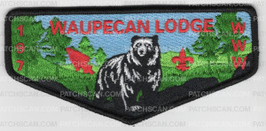 Patch Scan of Waupecan Lodge flap black border