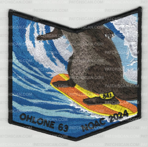 Patch Scan of Ohlone Lodge NOAC 2024 surfing otter pocket patch