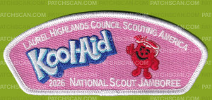 Patch Scan of Laurel Highlands Council 2026 Jamboree Set (Kool Aid) White