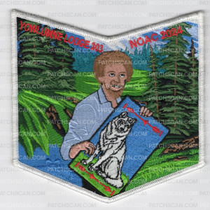 Patch Scan of Yowlumne 303 NOAC 2024 pocket patch glow thread Bob Ross