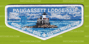 Patch Scan of Paugassett Lodge Eastern Region Chief 2026 (Lighthouse/White)