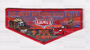 Patch Scan of GREAT WESTERN ROAD RALLY 2026 BANQUET OA FLAP