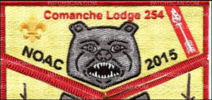 Patch Scan of Comanche Lodge 254 NOAC 2015 TRADER, SPONSOR Flap