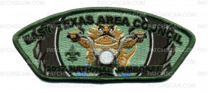 Patch Scan of East Texas Area Council- 2017 National Jamboree- Horny Toad (Green) (Black Border)