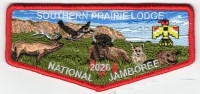 Southern Prairie Lodge 2026 NJ flap red border Last Frontier Council #480 merged with Cimmaron Council